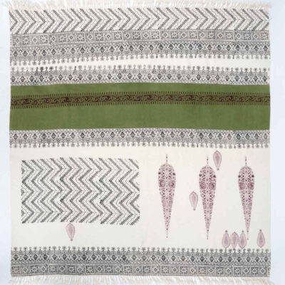 Block Print Linen Tablecloth Model Sarv Azad