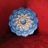 Decorative Copper Wall Plate Hand-Painted with Persian Minakari Enamel Eslimi