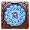 Decorative Copper Wall Plate Hand-Painted with Persian Minakari Enamel Mahta