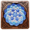Decorative Copper Wall Plate Hand-Painted with Persian Minakari Enamel Nazanin