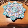 Decorative Copper Wall Plate Hand-Painted with Persian Minakari Enamel Haami