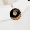 Handcrafted Resin Flower Necklace - Baboone Daisy Gold Design