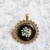Handcrafted Resin Flower Necklace - Shokaran Bronze Artisan Design