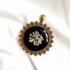 Handcrafted Resin Flower Necklace - Shokaran Bronze Artisan Design