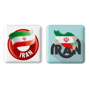 Persian Button Pin Set – Flag of Iran (2 pcs)