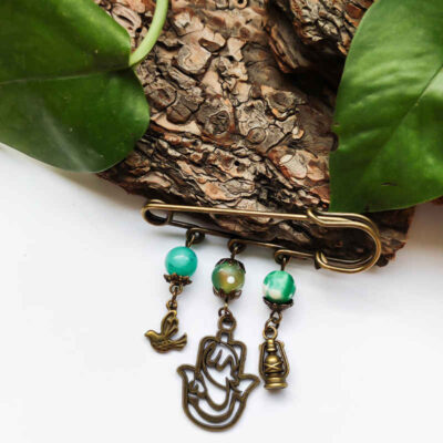Allah Metal Safety Pin Brooch – Islamic Newborn Design