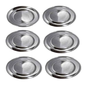 Outdoor Camping Steel Plate – Lightweight & Unbreakable (6-Pack)