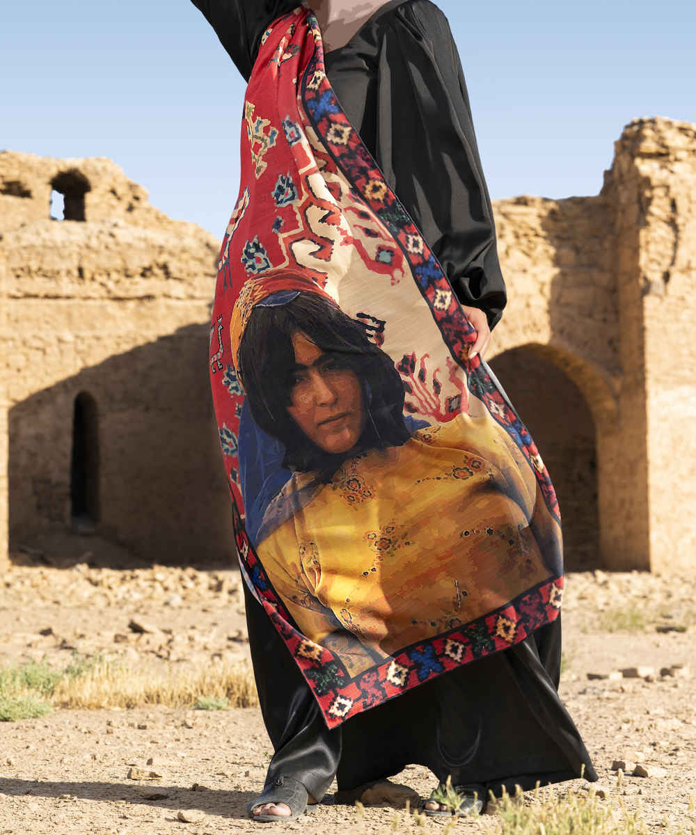 Persian Print Shawl for Women Artistic Model Alay