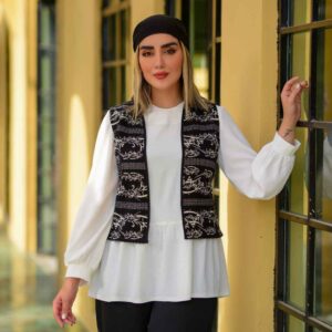 Persian Women’s Black & White Vest Model Ayda