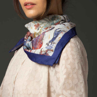 Persian Silk Neck Scarf for Women Luxe and Vibrant Square Rakhsh