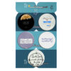 Persian Poetic Sentences Button Pin Set - Delband (5 pcs)