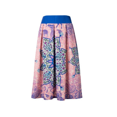 Women's Crepe Flared Skirt with Persian Design Model Amin