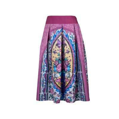 Women's Crepe A Line Skirt with Persian Design Model Arghavan