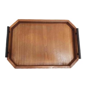 Modern Orkid Wooden Tea Tray – Elegant Octagonal Tray