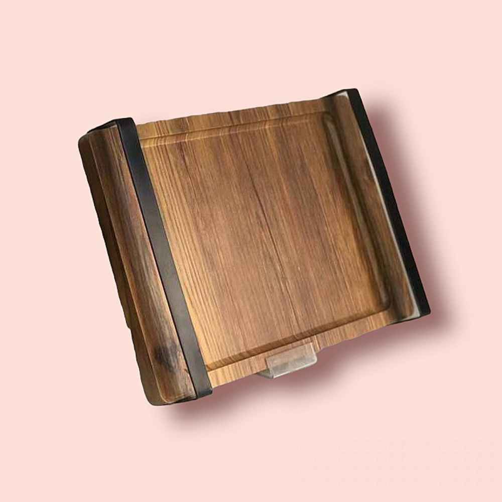 Modern Rayka Wooden Tea Serving Tray – Elegant Rectangular Tray