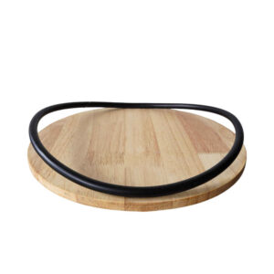 Modern Round Wooden Serving Tray – Tea or Snack Tray