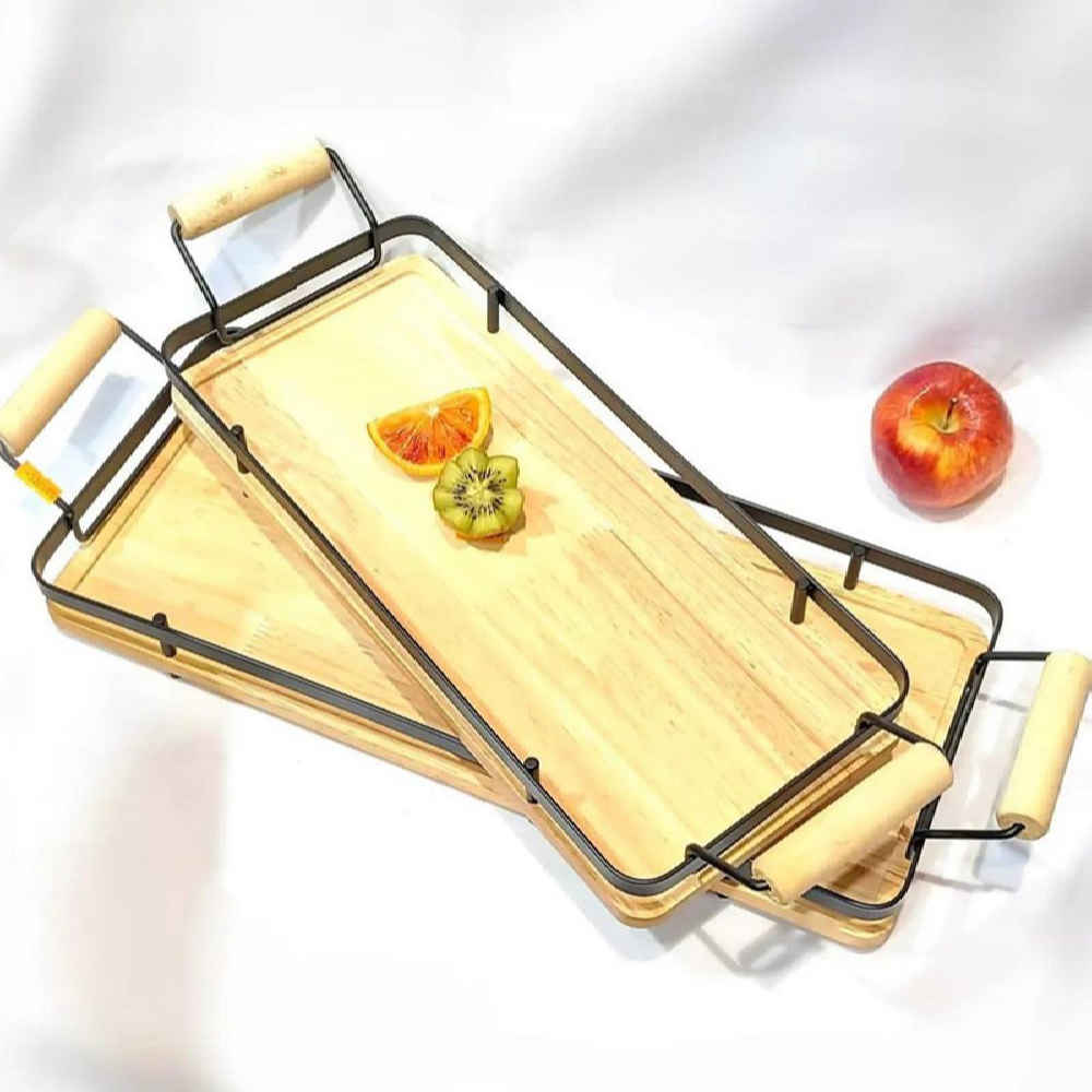 Modern Karizma Wooden Tea Serving Tray – Smooth Finish Tray