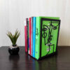 Face Design Metal Art Bookend – Bold Choice for Modern Shelves