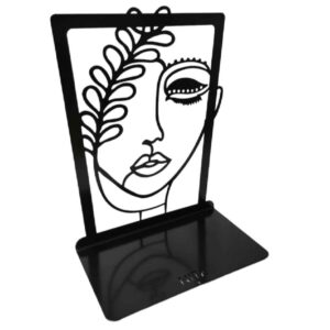 Girl Face “Nafis” Design Metal Art Bookend – Suitable for Personal Corners