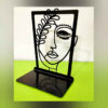 Girl Face "Nafis" Design Metal Art Bookend – Suitable for Personal Corners