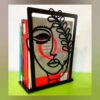 Girl Face "Nafis" Design Metal Art Bookend – Suitable for Personal Corners