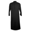 Black Emirati-Style Dishdasha Thawb for Men – Traditional Arab Garment