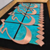 Framed Persian Marquetry Metal Calligraphy Copper Art Hich