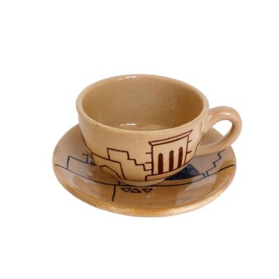 Persian Teacup Set with Saucer - Baadgir Pottery Design