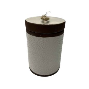 Ceramic Canister – Ideal for Kitchen Storage & Organization, Embossed