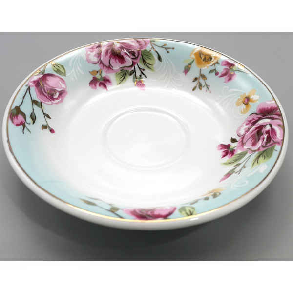 Persian Tea Saucer – Porcelain with Berkeh Design (Set of 6)