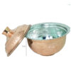 Handcrafted Persian Copper Sugar Bowl with Lid - Hammered Misagh