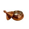 Handcrafted Persian Copper Sugar Bowl with Lid - Hammered Mobin