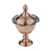 Handcrafted Persian Copper Sugar Bowl with - Hammered Mina