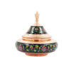 Handcrafted Persian Copper Sugar Bowl with Lid - Minakari Enameled Giso