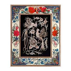 Handmade Framed Persian Engraved Copper Art Farahnaz – Traditional Wall Decor
