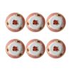 Persian Tea Saucer - Porcelain with Floral Gole Sorkh Design (Set of 6)