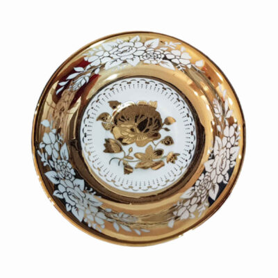 Persian Tea Saucer - Porcelain with Nazanin Design (Set of 6)