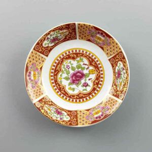 Persian Tea Saucer – Porcelain with Nika Design (Set of 6)