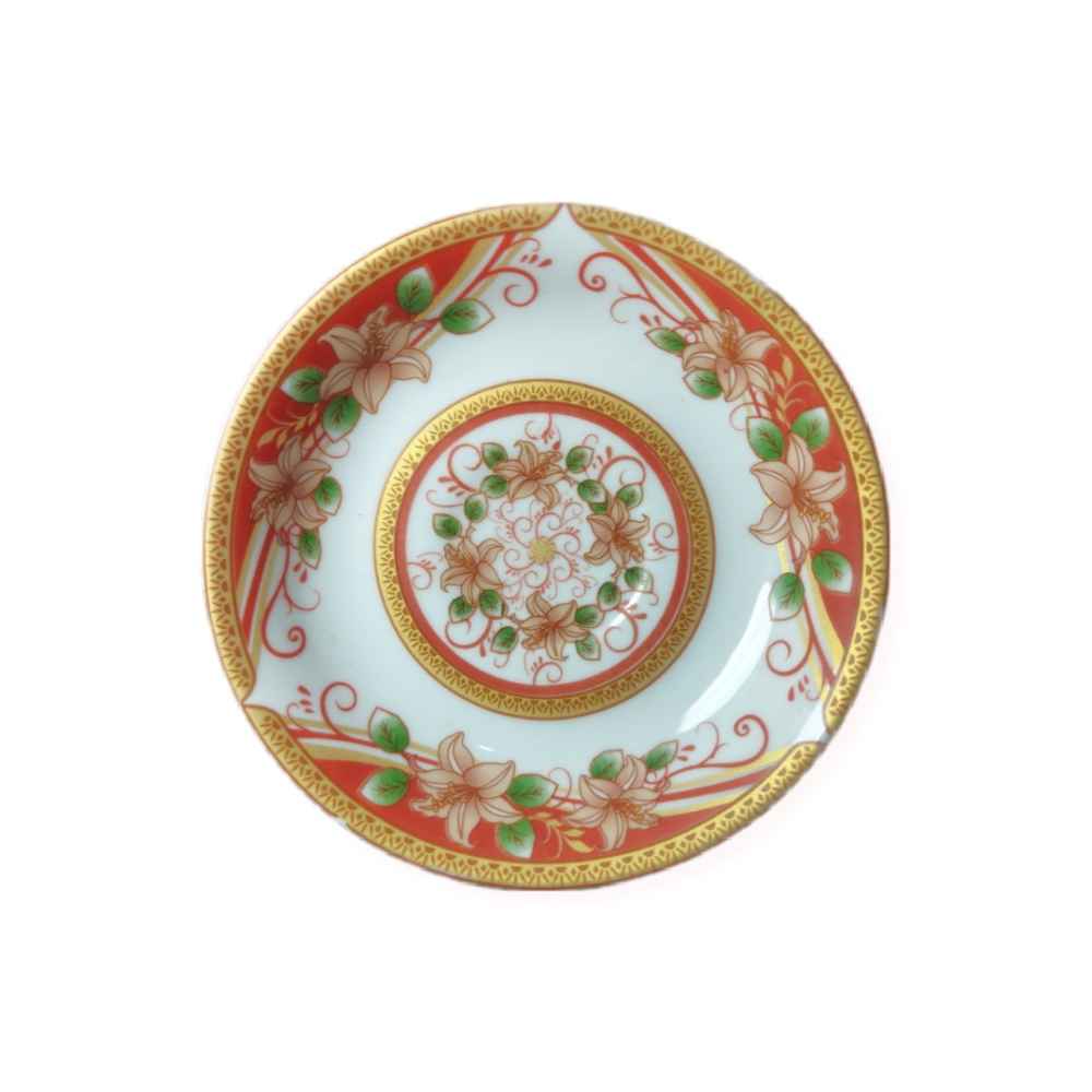 Persian Tea Saucer – Porcelain with Niusha Design (Set of 6)