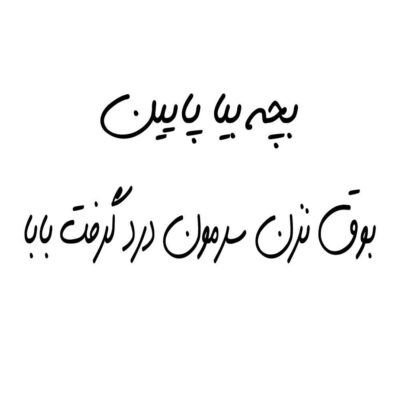 Funny Persian Calligraphy Vehicle Decal with Bache Design, for Car Doors, Windows & Bumpers