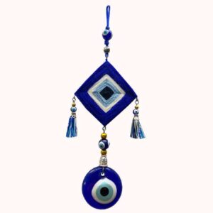 Handmade Evil Eye Wall Hanging – Sky Model Blue Amulet