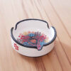 Persian Pottery Ashtray - Goldar Handmade Orange Dot Art