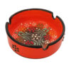 Persian Pottery Ashtray - Goldar Handmade Orange Dot Art