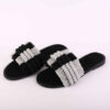Handmade Macrame Boho Sandals - Bahar Model Black Sliders