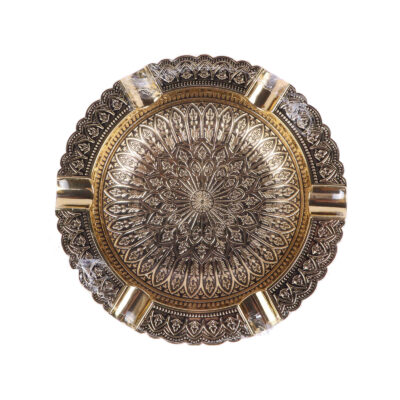 Engraved Metal Ashtray – Artistic Intricate Design
