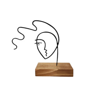 Metal Minimalist Figurine Artwork Sculpture Girl