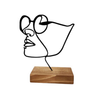 Metal Minimalist Figurine Artwork Sculpture Dokhtar