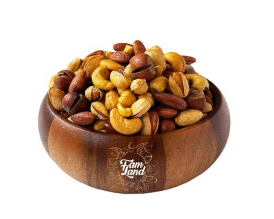 Salted Roasted Mixed Persian Nuts, Crunchy Savory Assorted Nut Snack