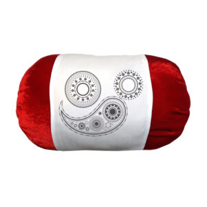 Persian Cylindrical Bolster Pillow in Velvet Fabric Mana