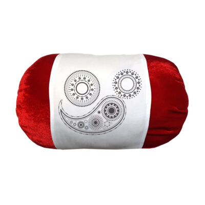 Persian Cylindrical Bolster Pillow in Velvet Fabric Mana
